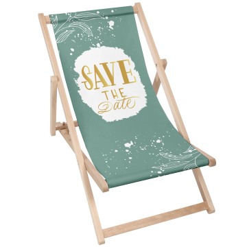 Leżak drewniany Save the Date