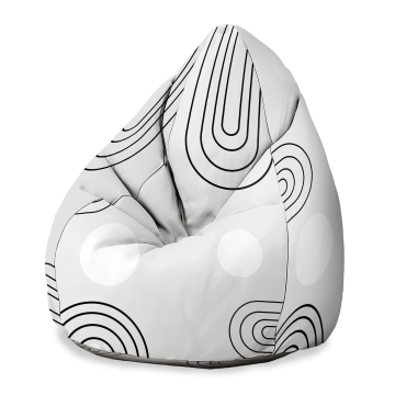 Puf Pearshape Scandinavian Abstract