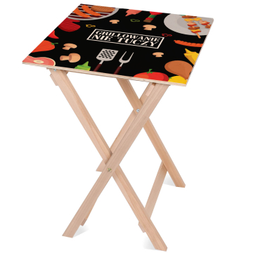 Stolik drewniany Grillowanie Nie Tuczy