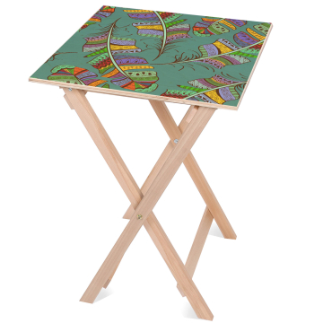 Stolik drewniany Colorful on Turquoise