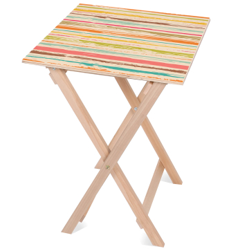 Stolik drewniany Kolorowe Pasy