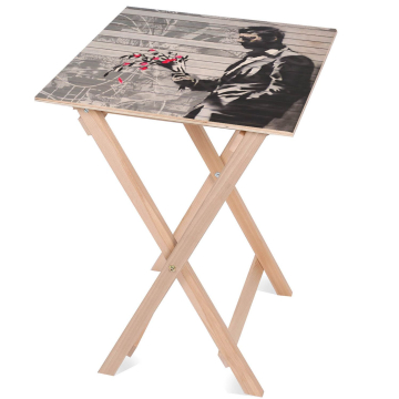 Stolik drewniany Man With Flowers