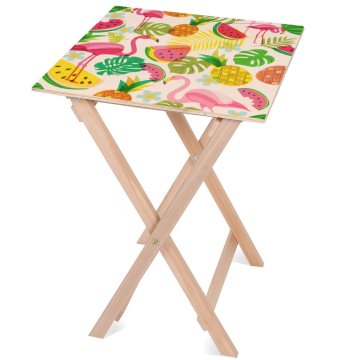 Stolik drewniany Pink Flamingo