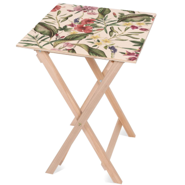 Stolik drewniany Retro Tropical Flowers