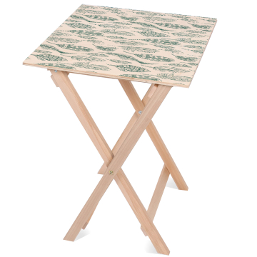 Stolik drewniany Green on White