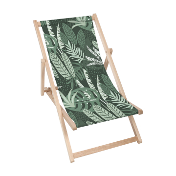 Leżak drewniany Tropical Green Jungle