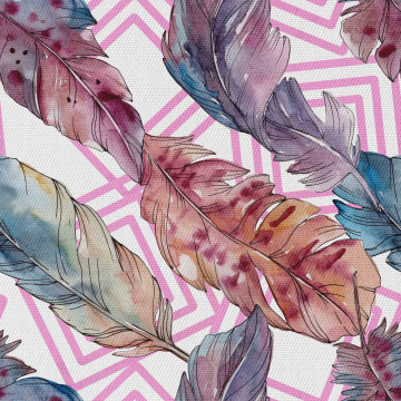 Tkanina Feathers on a Pattern