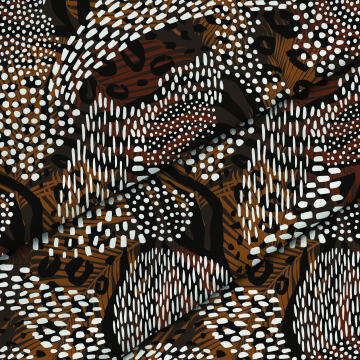 Tkanina Abstract Animal Print