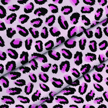 Tkanina Pink Leo Animal Pattern