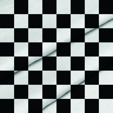 Tkanina Checkered Black and White