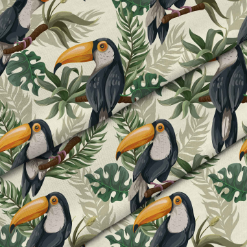 Tkanina Toucans in Jungle