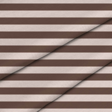 Tkanina Brown Geometric Stripes