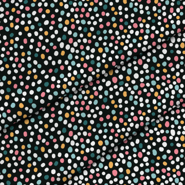 Tkanina Multicolor Polka Dots