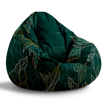 Puf Paradise Deep Green Floral