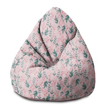 Puf Pearshape Sweet Leaves Pattern