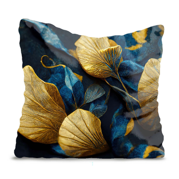 Poduszka Luxury Blue Leaves