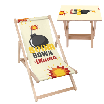 Leżak ze stolikiem Bombowa Mama
