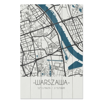 Obraz na drewnie Warszawa